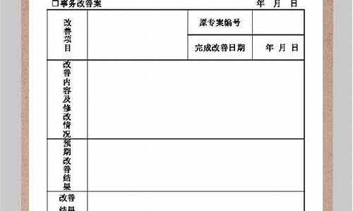 改善报告模板_改善报告模板范文EXCEL