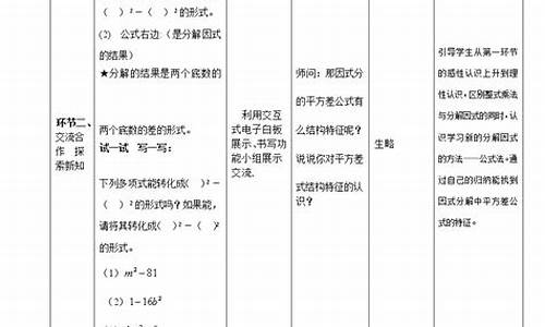 因式分解教案_因式分解教案学情分析