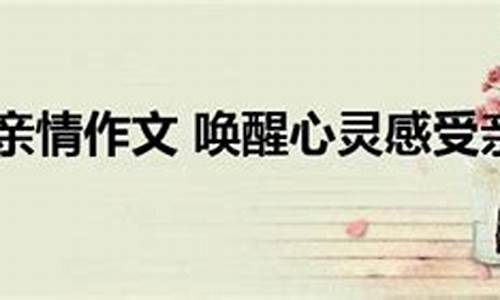 唤醒心灵感受亲情作文600字_唤醒心灵感受亲情作文600字怎么写