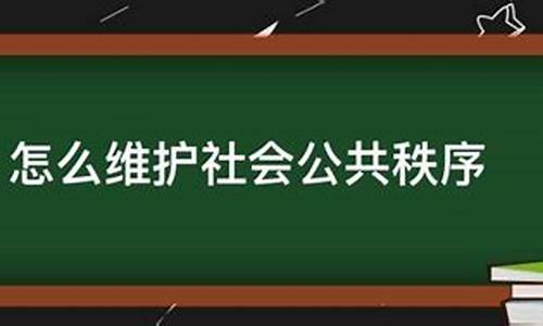 维护社会秩序作文600字_维护社会秩序作文600字初中